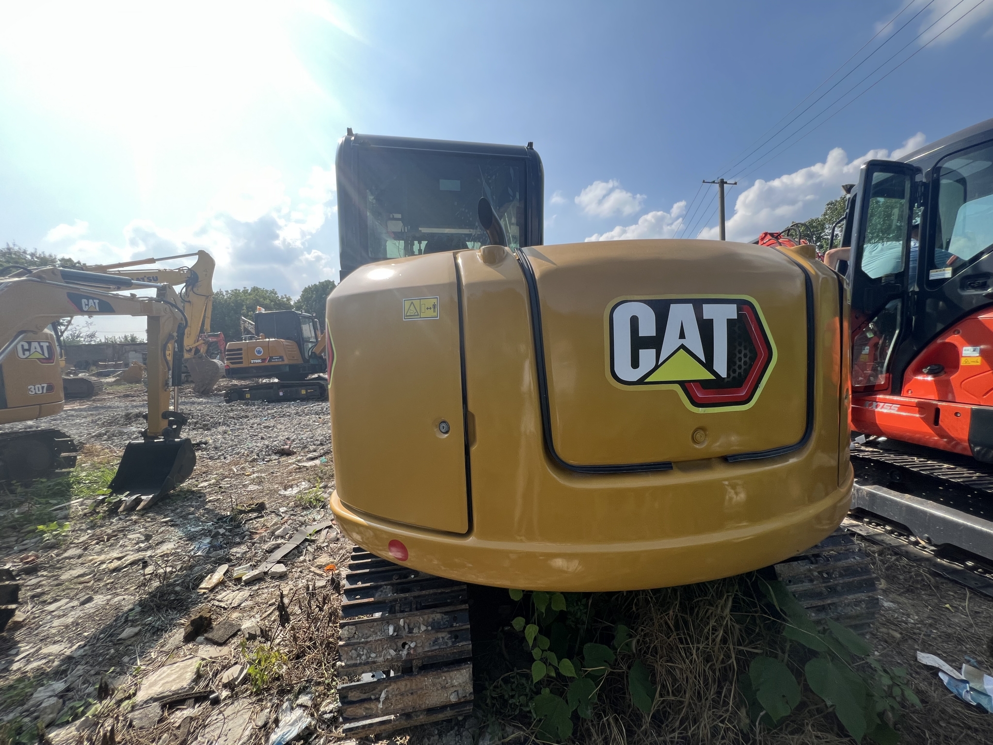 CAT307E Использованный мини-экскаватор Caterpillar с 0,33м3 ведровым ведро 7203kg