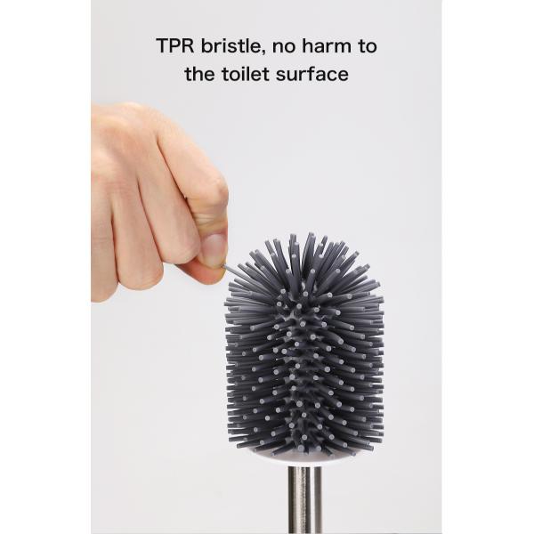 Щетка и держатель чистки туалета силикона Bathroom устойчивая установили универсальный