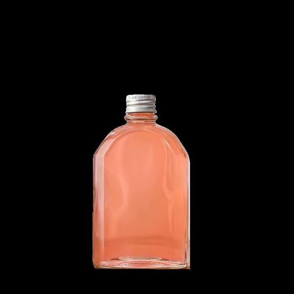Botellas de vidrio pequeñas y claras de 200 ml con diseño a prueba de fugas Reutilizables y seguros para lavavajillas Capacidad de ML variada