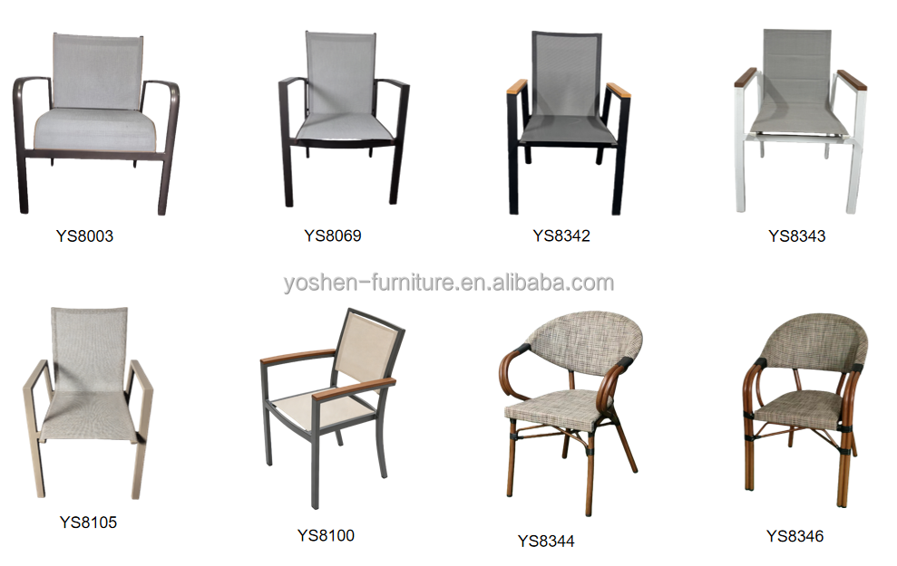 Yoshen French Bistro Chair Contemporary Waterproof Gliding Lightweight Durable Stackable Comfortable Outdoor Park