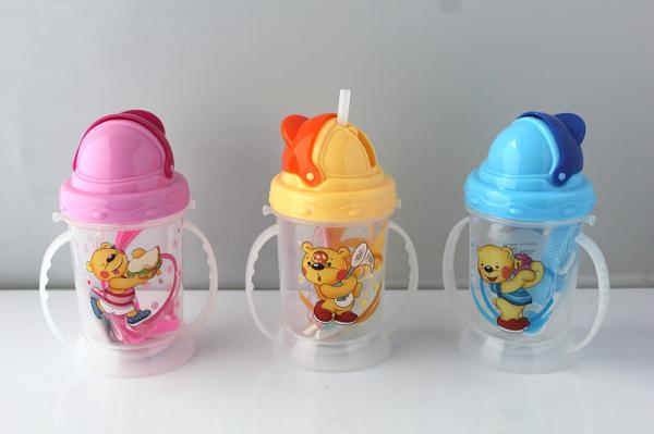 PC children straw cup,plastic cup, children water bottle, handy cup,gift cup,water cup