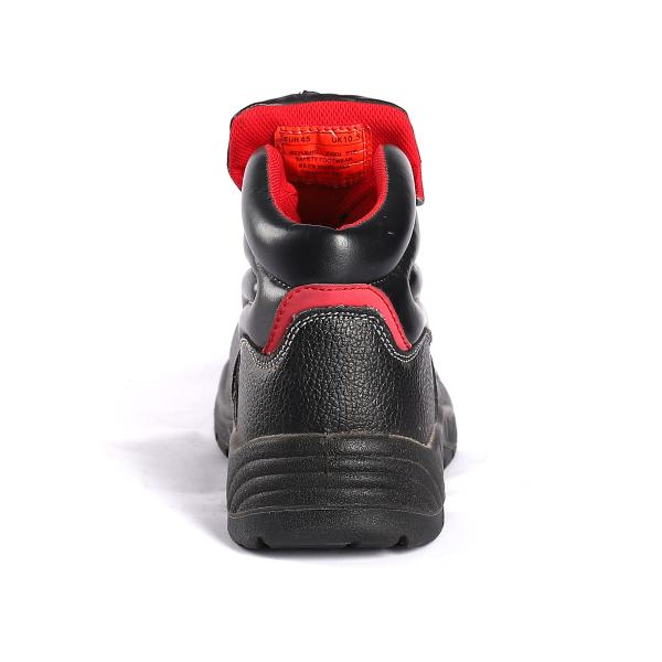 Steel Toe Plate Genuine Leather Upper Middle Cut Safety Shoes For Long Lasting Foot Protection