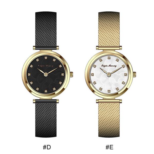 Stainlesss Steel 34mm Women Alloy Quartz Watch Water Resistant 3-5 ATM