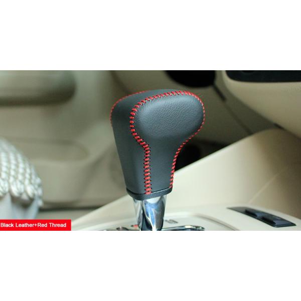 Leather Gear Shift Knob Cover for Volkswagen Golf 6 VW Polo Tiguan Jetta Mk6 Passat 2011 2012 2013 Automatic
