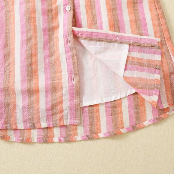 Kids Blouses And Shirts Children's Stripe Top 2023 Summer Casual White Shirts Teenager School Brand Outerwear Cotton