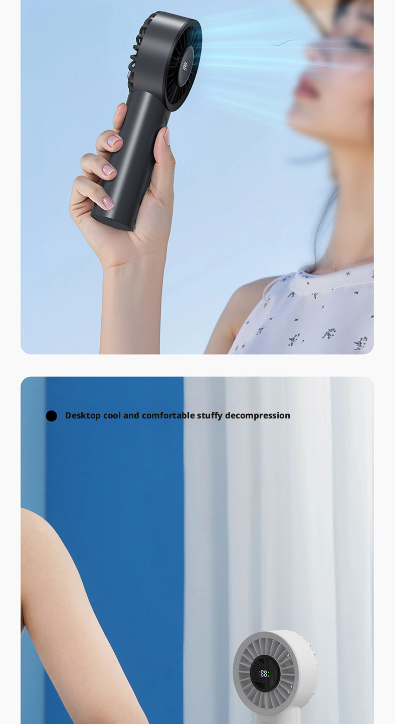 Brushless Motor Lightweight Mini Portable Handheld USB Fan for Outdoor and Indoor Use