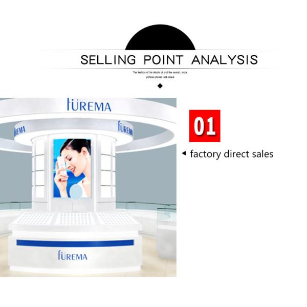 Various Shapes Cosmetic Retail Display , Cosmetic Shop Interior Design For Specialty Stores