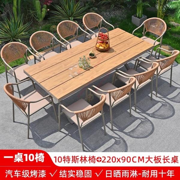 Outdoor Table And Chairs Set Waterproof And Sunproof Garden Patio Furniture Rattan Wicker Chair Combination For Villa Balcony Terrace And Open-Air Leisure