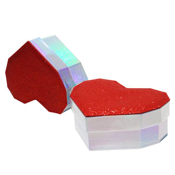 Unique Luxury Cardboard Paper Heart Shaped Flower Box With Custom Printing