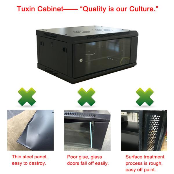 Universal Wall Mount Computer Rack , High Standard Dustproof 12u Data Cabinet