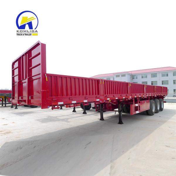3 Axle 40 50 60 Ton Fence Side Wall Cargo Trailer with Jost 2.0 or 3.5 Inch King Pin