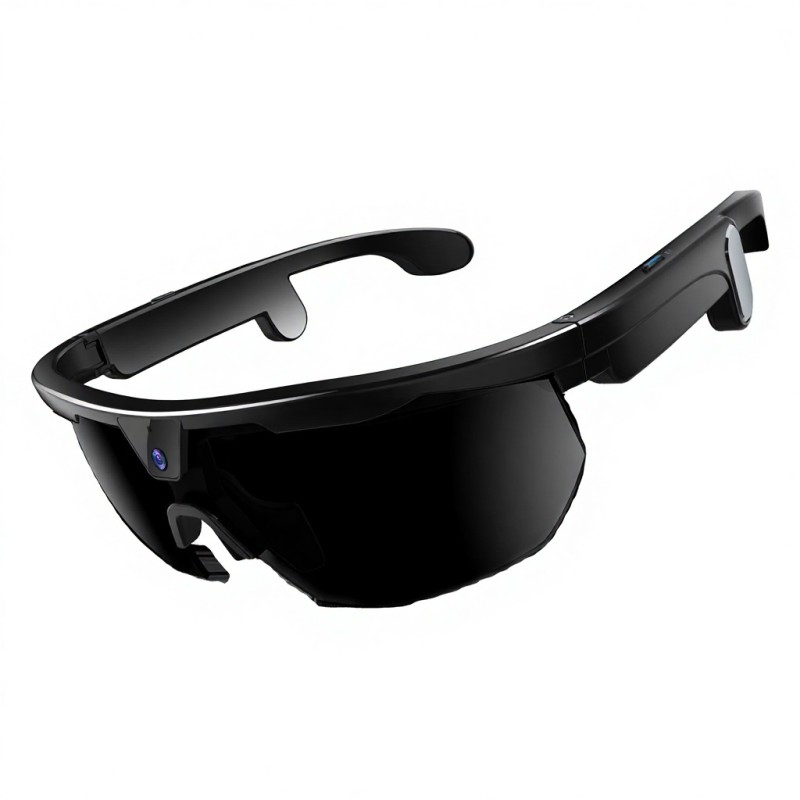 W640 AI Smart Glasses for Cycling Running & Driving-1080P Camera Voice & App Control IP66 Waterproof Magnetic Charging