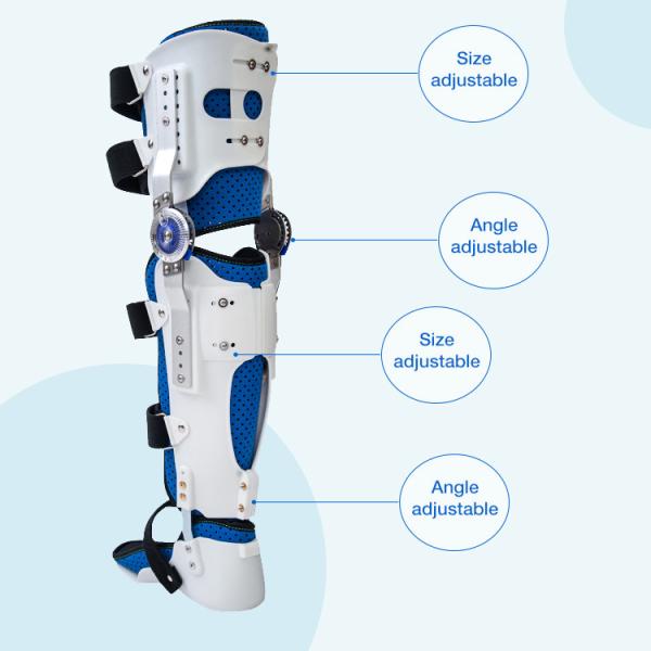 Good quality knee brace orthosis angle telescopic hinge Adjustable angle support orthosis