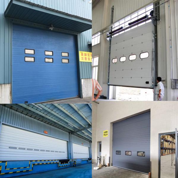 Плоская или контурная панель изолированные секционные двери промышленный склад вертикальный подъем