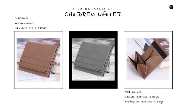 ECO-Friendly washable kraft paper wallet, coin bag, purse