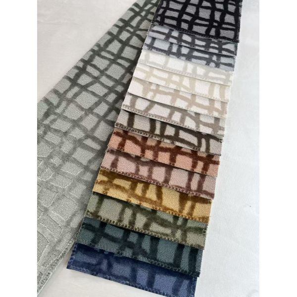 100%Polyester Cut Pile Jacquard Velvet Fabric For Sofa