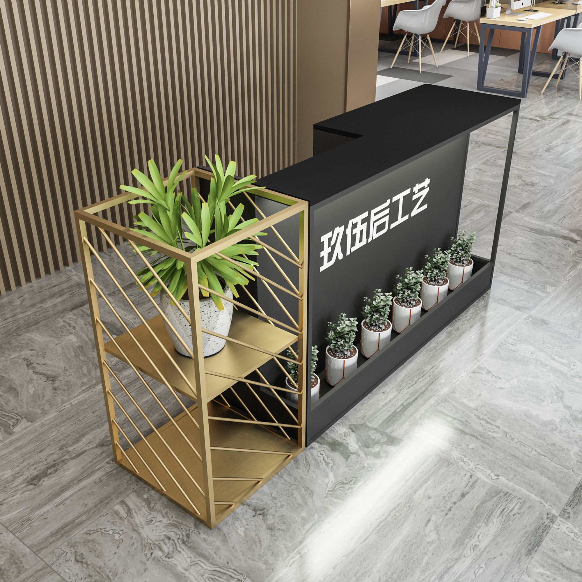 Long Life Time Advantage Reception Desk for Small Restaurant Reception Counter Table