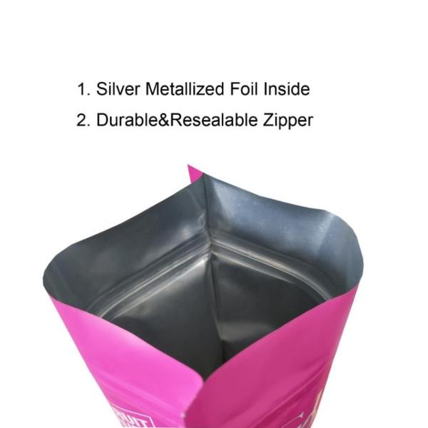 Bolsa con cierre hermético de aluminio laminado impreso personalizado para envasado de alimentos, especias, café, sales de baño, película de poliéster y plástico para jabón