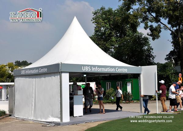 Transparent Event Pagoda Gazebo Tent , Aluminum Frame Removable Equipment Marquee