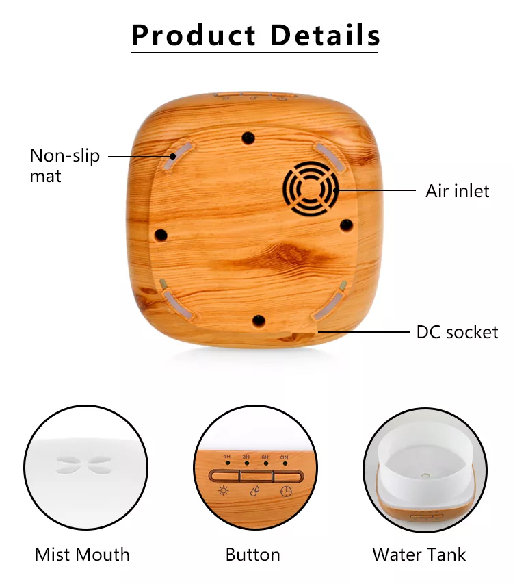 500ml Aroma Essential Oil Diffuser 5 in 1 Ultrasonic Aromatherapy Fragrance Oil Humidifier Diffusers for Home Large Room