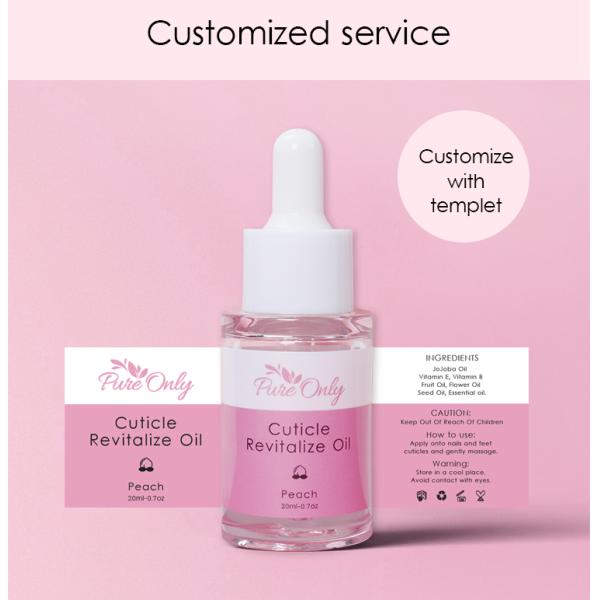 Ensemble de soins pour ongles Pure Only Healthy Art 20 ml Huile à cuticules Nutrition Essentiel pour le soin des ongles Certificat MSDS CE CPNP