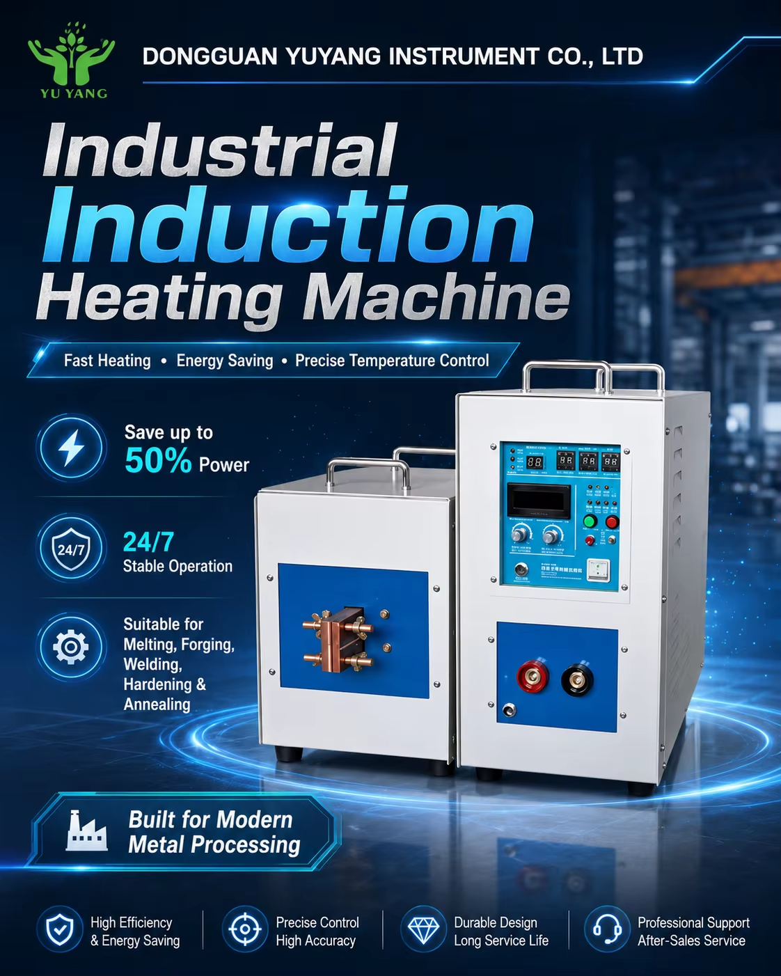 Portable PLC Core Induction Heating Machine for Copper Tube Brazing and HVAC Pipe Welding High Efficiency Factory Use