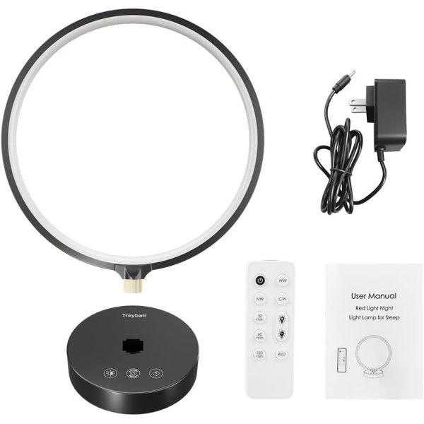 All In One Sleep Aid Lamp Circular 670nm Red Light Customized