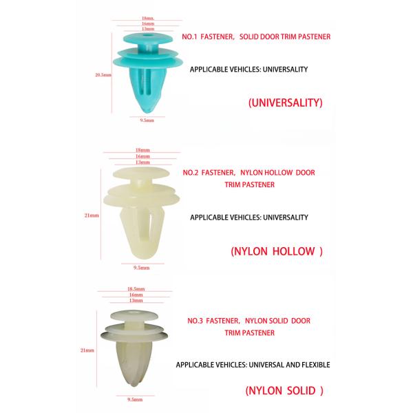 Car Door Bumper Car Repair Parts Automotive Nylon Plastic Rivet Clips