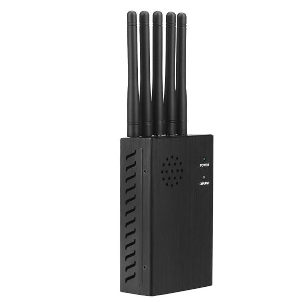 Portable 5 antennas cell phone  jammer