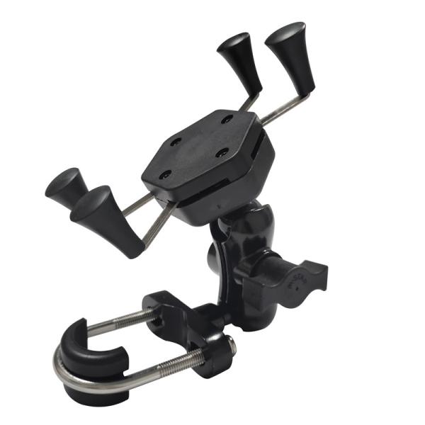 CE Waterproof X Claw Motorcycle Phone Mount 360d Rotable 0.45KG