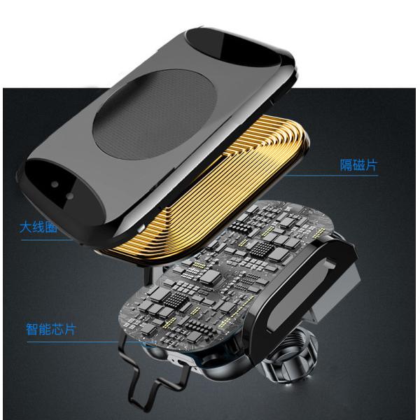 Infrared Induction Wireless Car Charger 5V 2A 105KHz CE FCC ROHS