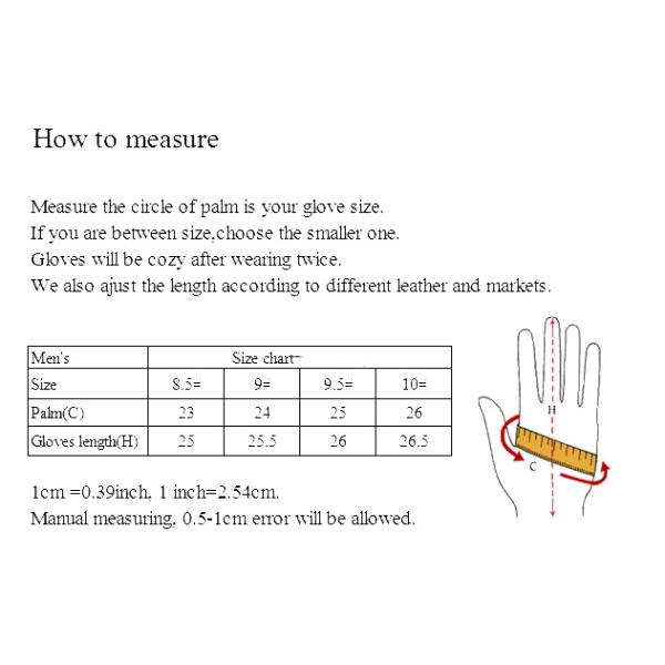 Customized Touch Screen Leather Shearling Gloves Leather Driving Gloves For Men