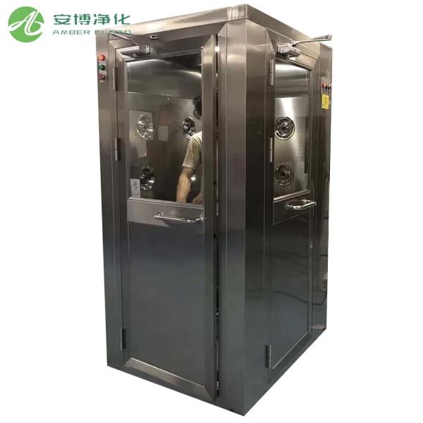 AMBER Cleanroom Stainless Steel Air Shower In Pharmaceutical Industry
