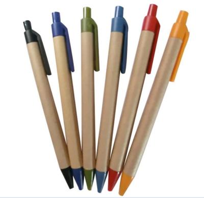 promotional green eco paper ballpoint pen, good item for environment protect