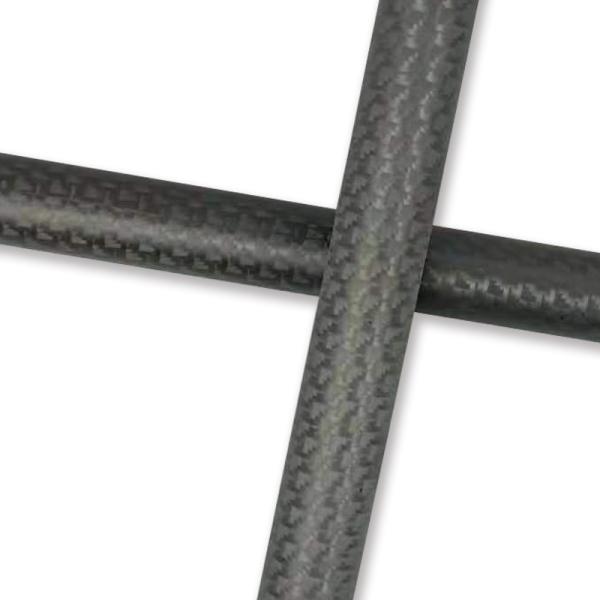 66% Content Carbon Fiber Tube with Knitted Weaving Hexagon Tubes Wide Application