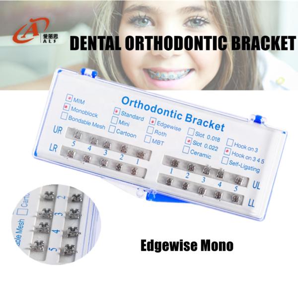 Ninguno Estándar de seguridad de acero inoxidable médico ALS DENTAL Ortodoncia MIM Mesh Bracket Roth