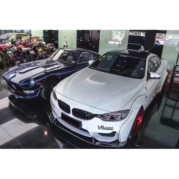 LB Wide-body Kit for BMW M4 F82 Wide-body Kit M4 F82 Upgraded LB Style Front Lip Diffuser Spoiler Carbon Fiber Body Kit