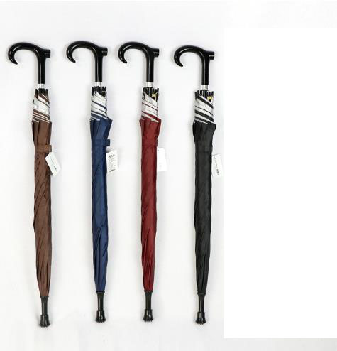 108cm Open Diameter Straight Umbrella cum Walking Stick with Reflective Pattern ' Choice