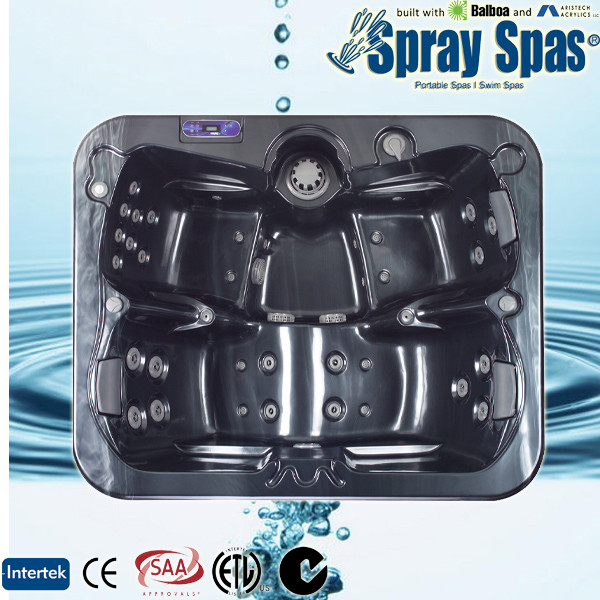 Single Reversible Lounger Hot Spa Tub,Whirlpool Massage Bathtub with 850 Liters ECO-Friend