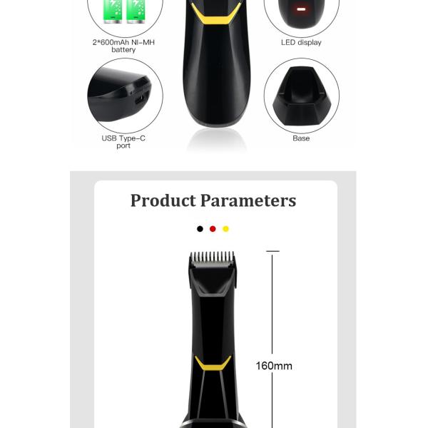 Podadoras de pelo de cerámica reemplazables de las cabezas de la cuchilla de la ingle del pelo del condensador de ajuste IPX4 del cuerpo eléctrico de la prenda impermeable