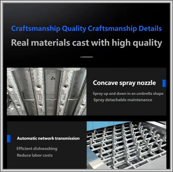 Versatile Commercial Dishwasher Machine Multiple Sizes Continuous Washing