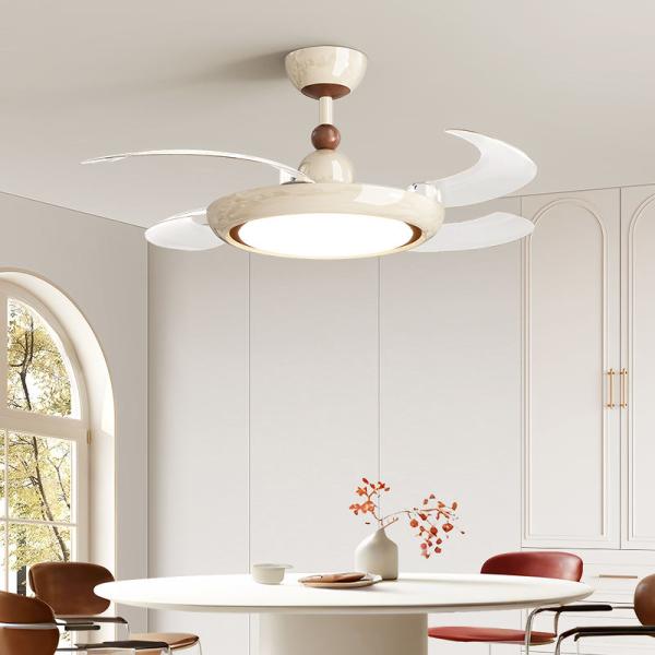 Ventilateurs intérieurs de luxe de 42 pouces, Ventilateurs de plafond de salon modernes avec des lumières lumineuses