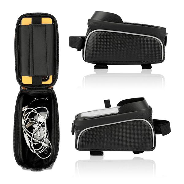 Waterproof Bike Phone Bag Front Frame Bicycle Bag Pouch 8x3x5