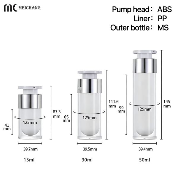 Medical-Grade Double-Layer Acrylic Airless Pump Bottle with Vacuum Fresh-Lock Technology for Leak-Proof Skincare Packaging