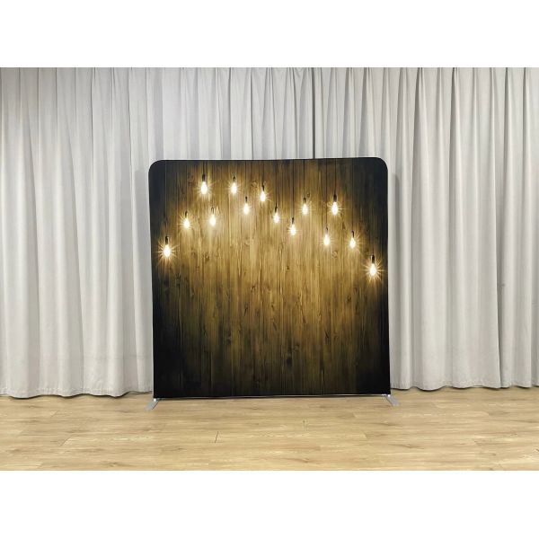 Custom Tension Fabric Display White Leather Pillowcase Backdrop Stand