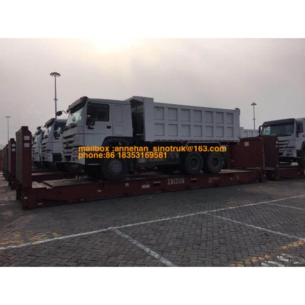 Euro4 Sino Howo Dump Truck 381hp 20M3 Front Lifting 6x4 10 Wheels Low Noise