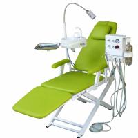 Unidad de silla dental portátil ligera silla plegable móvil con luz led trabajo con unidad de turbina portátil