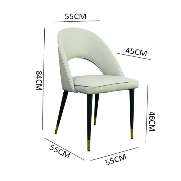 Apartment Upholstered Dining Chair Multipurpose Anti Scratch