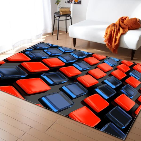 3D living room carpet, bedroom, dining room floor mat, door mat, pattern size customizable