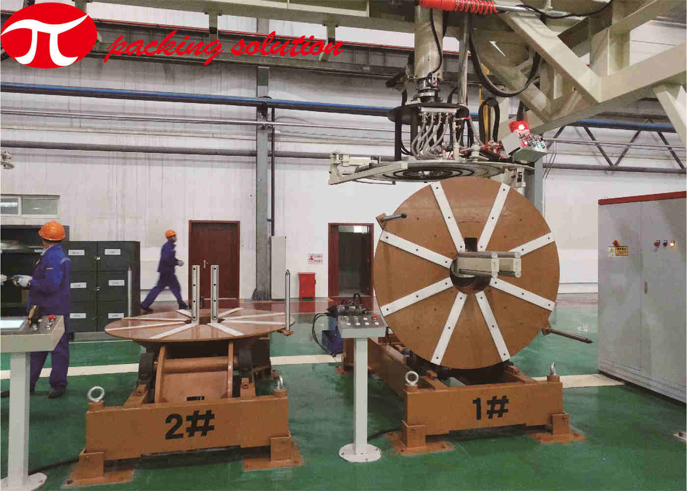 Медная линия упаковки оборудование катушки 200KG с окружной обозначая и Palletizing системой